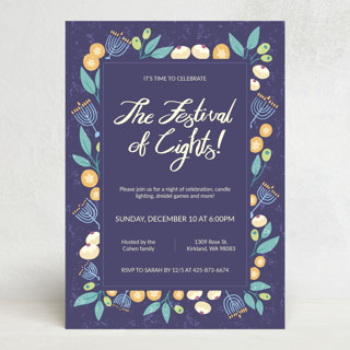 Festival of Lights Party Invitation Holiday Party Invitations