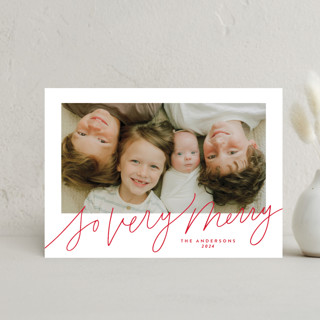 So Very Merry Script Holiday Postcards