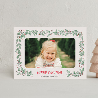 Sketched Holly Holiday Postcards