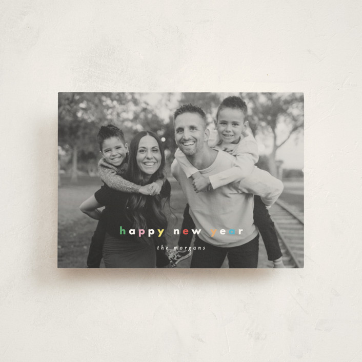 Colorblock Type Holiday Postcards by AK Graphics | Minted