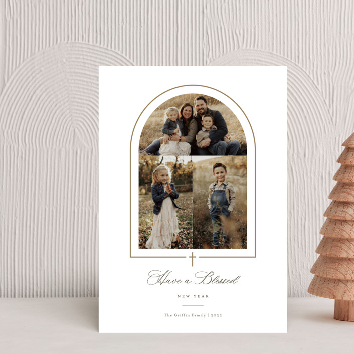 Crossed Arch Holiday Postcards by Sarah Brown | Minted