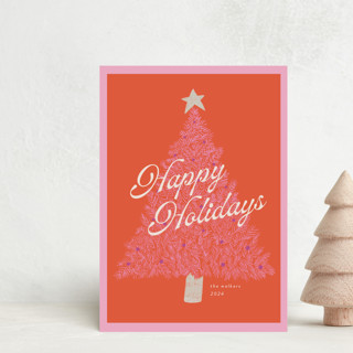 Retro Tree Holiday Postcards