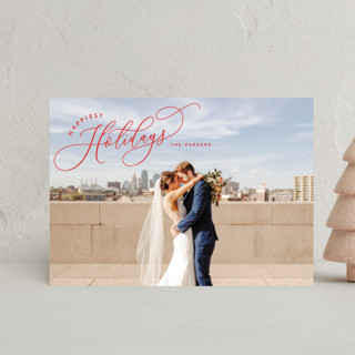 Angled Script Holiday Postcards