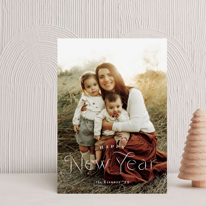 wispy letters Holiday Postcards by Jennifer Wick | Minted
