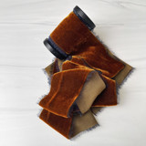 2" Silk Velvet Ribbon - Copper Holiday Ribbons and Bows