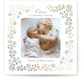 Floral Cascade Foil-Pressed Square Holiday Cards