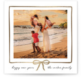 lil bow Foil-Pressed Square Holiday Cards