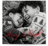 A sparkling Christmas season Foil-Pressed Square Holiday Cards