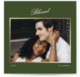 Modern blessings Foil-Pressed Square Holiday Cards