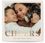 NY Cheers Foil-Pressed Square Holiday Cards