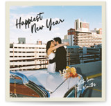 Old is Cool Christmas Square Holiday Cards