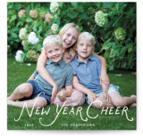 Bright Script Square Holiday Cards