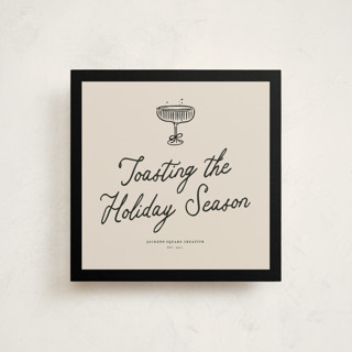 Bubbly Clink Square Holiday Cards