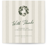 Vintage Wreath Square Holiday Cards