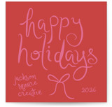 letters Square Holiday Cards