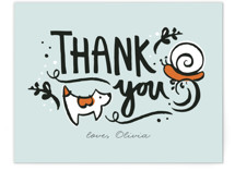 Frogs and Snails Baby Shower Thank You Cards