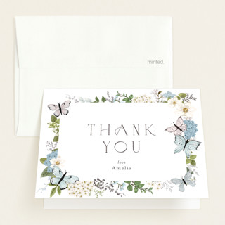 Garden Love Foil-Pressed Baby Shower Thank You Cards
