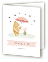 Pooh and Piglet Foil-Pressed Baby Shower Thank You Cards