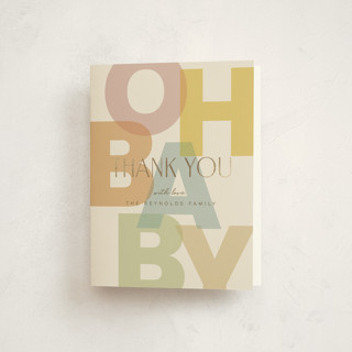 Layers Foil-Pressed Baby Shower Thank You Cards