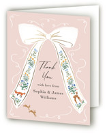 Ribbon In Bloom Foil-Pressed Baby Shower Thank You Cards