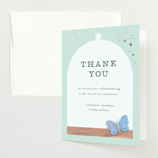 Little Terrarium Foil-Pressed Baby Shower Thank You Cards