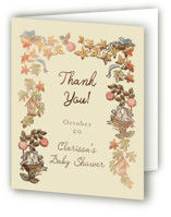 Autumn Harvest Foil-Pressed Baby Shower Thank You Cards