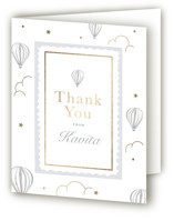 Hot air balloons Foil-Pressed Baby Shower Thank You Cards