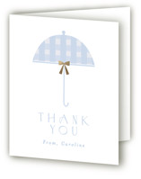 Plaid Brolly Foil-Pressed Baby Shower Thank You Cards
