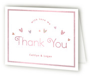 Little Sweetheart Foil-Pressed Baby Shower Thank You Cards