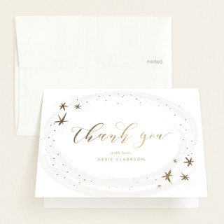 Ethereal Sky Foil-Pressed Baby Shower Thank You Cards