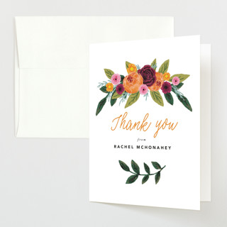 boho flowers Baby Shower Thank You Cards