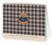Teddy Bear Monogram Baby Shower Thank You Cards