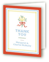 Cross-Stitched Sampler Baby Shower Thank You Cards