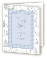 Winter Toile Baby Shower Thank You Cards