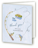 A Little Fisherman Is On The Way! Baby Shower Thank You Cards