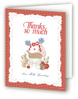 Disney Woodland Gingham Baby Shower Thank You Cards