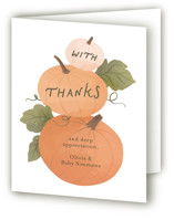 Pumpkin Patch Baby Shower Thank You Cards