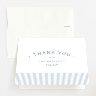 A cute stripe Baby Shower Thank You Cards