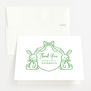 Stork Crest Baby Shower Thank You Cards