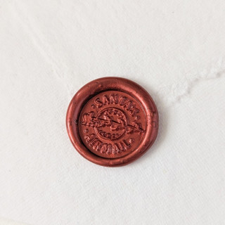 Santa's Airmail- Holiday Wax Seals- Set of 25 Burgundy Wax Seals Holiday Wax Seals