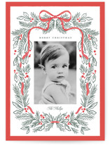 Bough and Bow Holiday Photo Cards