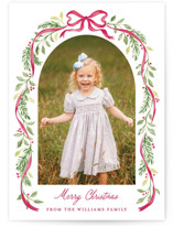 Ribbon arch Holiday Photo Cards