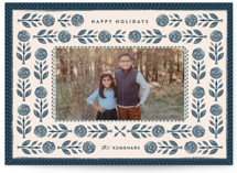 Folk Floral Press Holiday Photo Cards