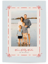 Coastal Gingham Holiday Photo Cards