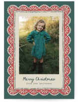 Holiday Chantilly Lace Holiday Photo Cards