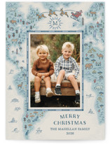 Santa's Map Holiday Photo Cards