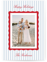 Wavy Edge Frame Holiday Photo Cards