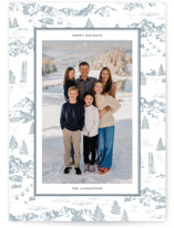 Ski Toile Holiday Photo Cards