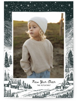 Snowy Night Holiday Photo Cards