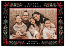 Sparkly Bows Holiday Photo Cards